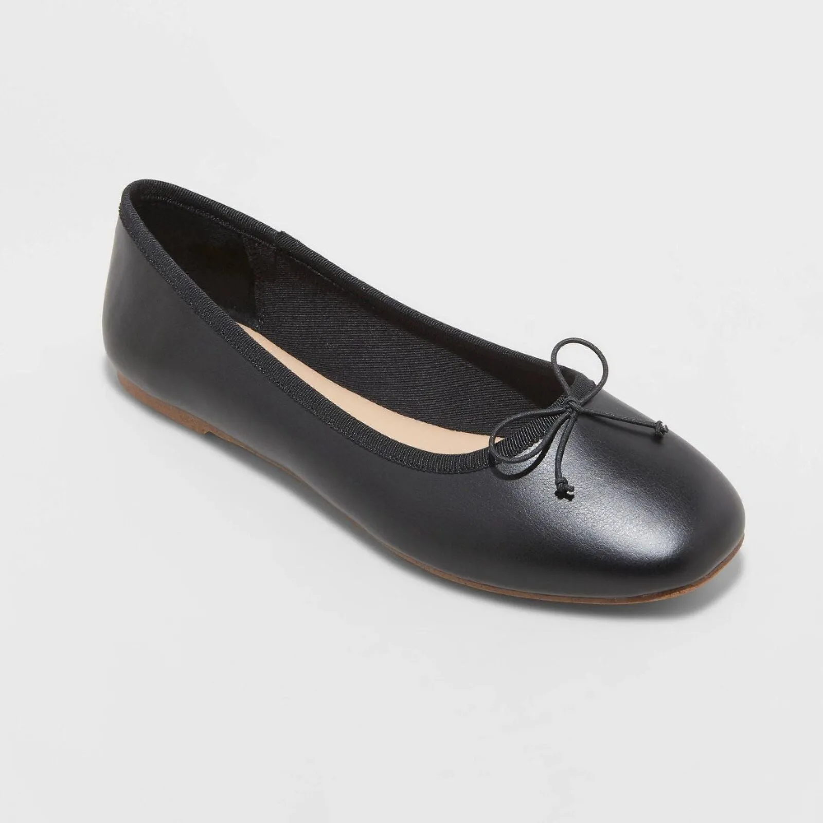 A New Day Women's Jackie Ballet Flats with Memory Foam Insole 85211195 Black 9M