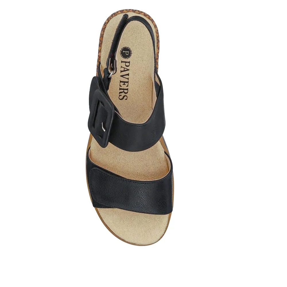 Adjustable Wedge-Heel Sandals - WBINS41052 / 327 110