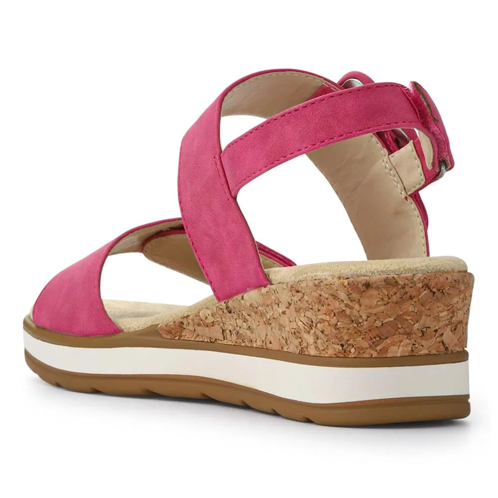 Adjustable Wedge-Heel Sandals - WBINS41052 / 327 110
