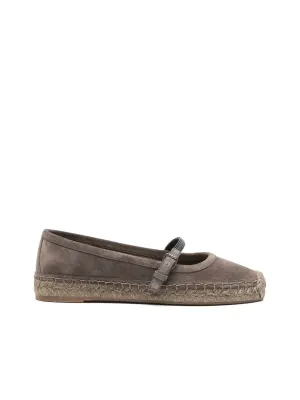 Almondtoe Jutesole Flat Shoes