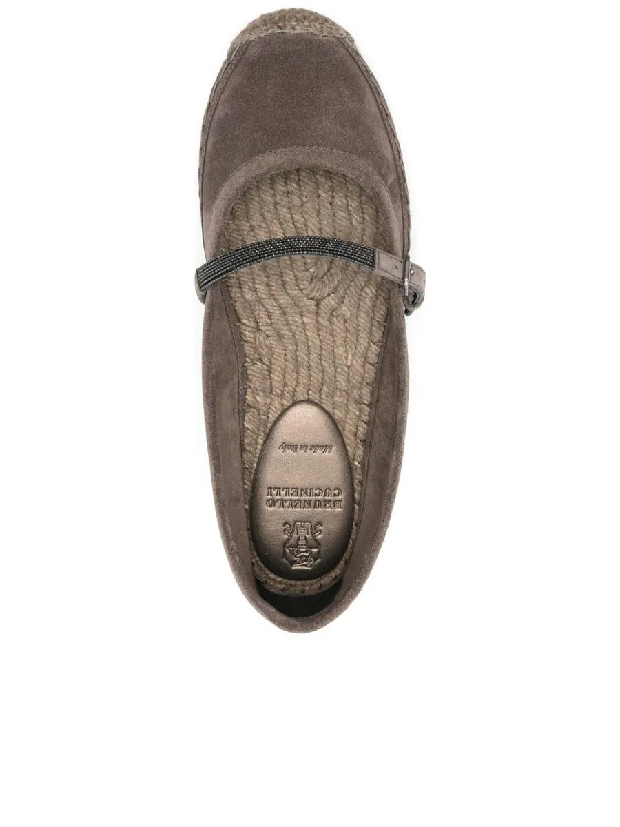 Almondtoe Jutesole Flat Shoes