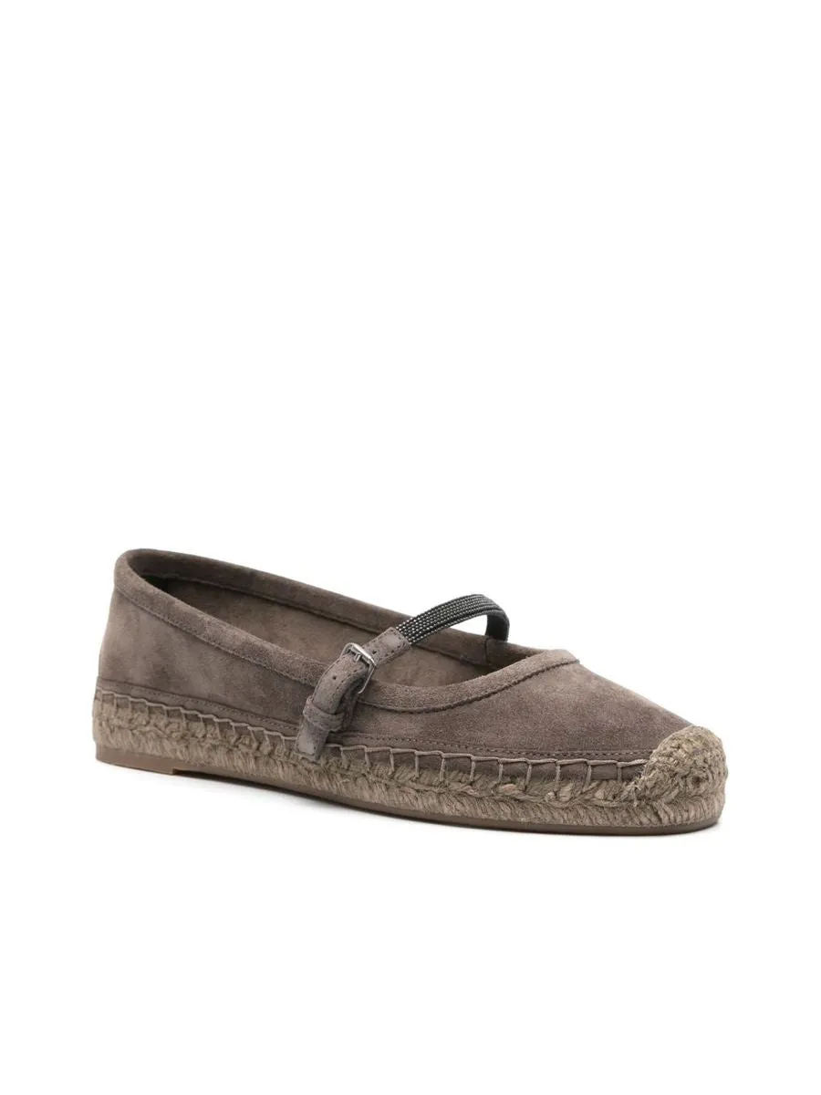 Almondtoe Jutesole Flat Shoes