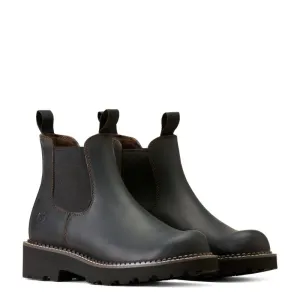 Ariat Fatbaby Twin Gore Ladies Chelsea Boot - Black Deertan