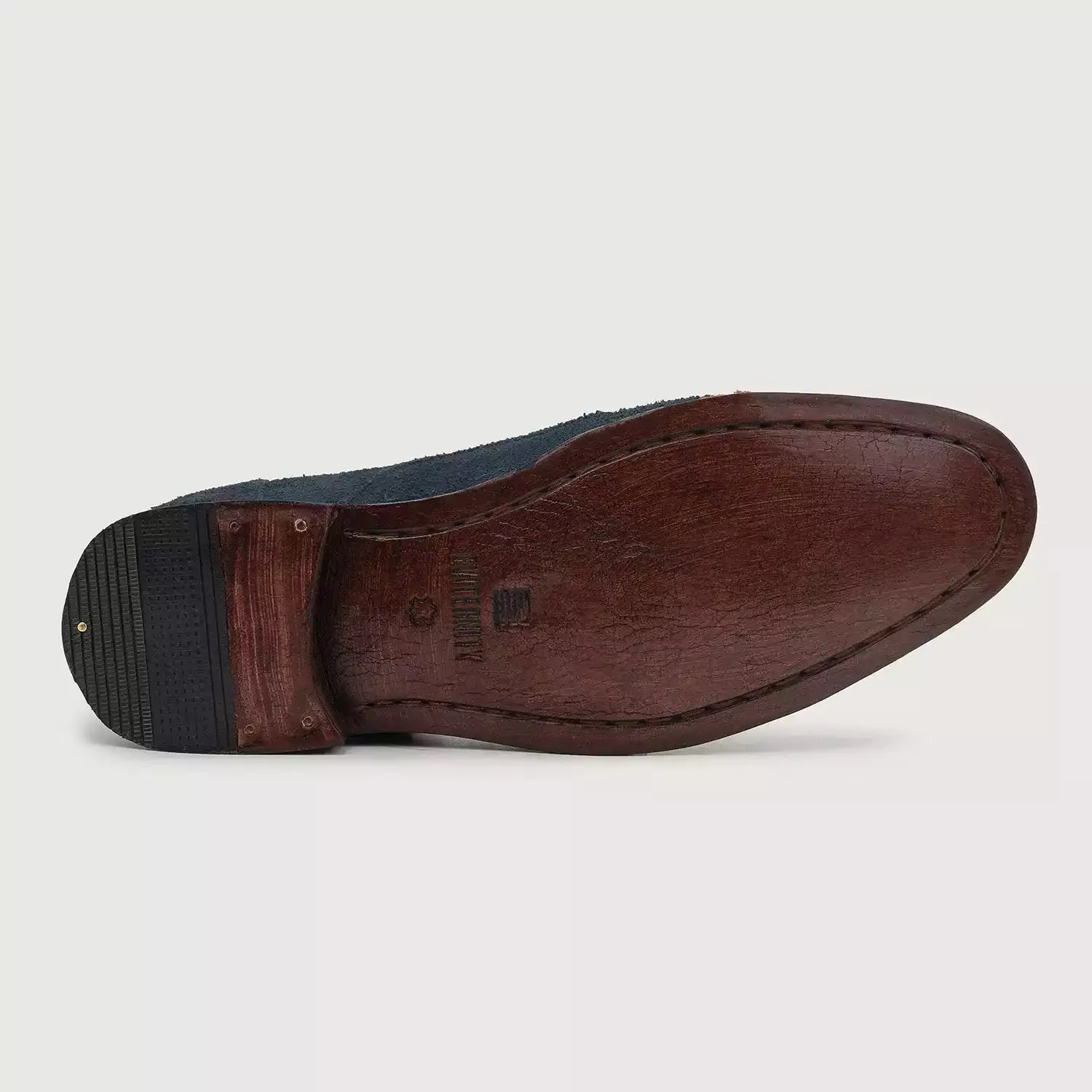 Attorney Derby Midnight Blue Suede Leather Shoes