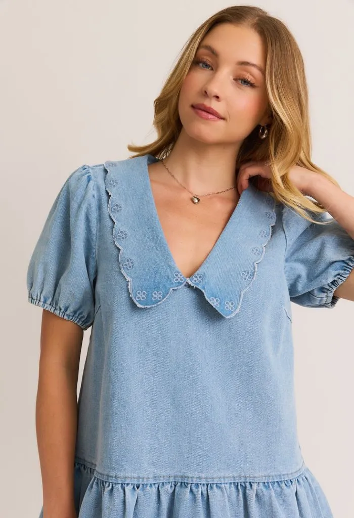 Audrey Denim Mini Dress