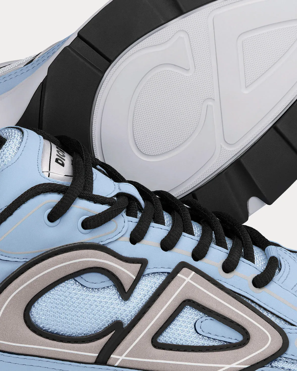 B30 Mesh & Technical Fabric Blue Low Top Sneakers
