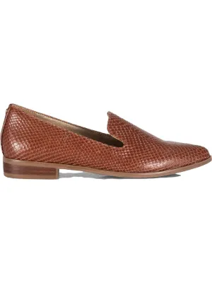 BARETRAPS Womens Brown Arch Support Cushioned Pointed Toe Slip On Leather Flats Shoes M