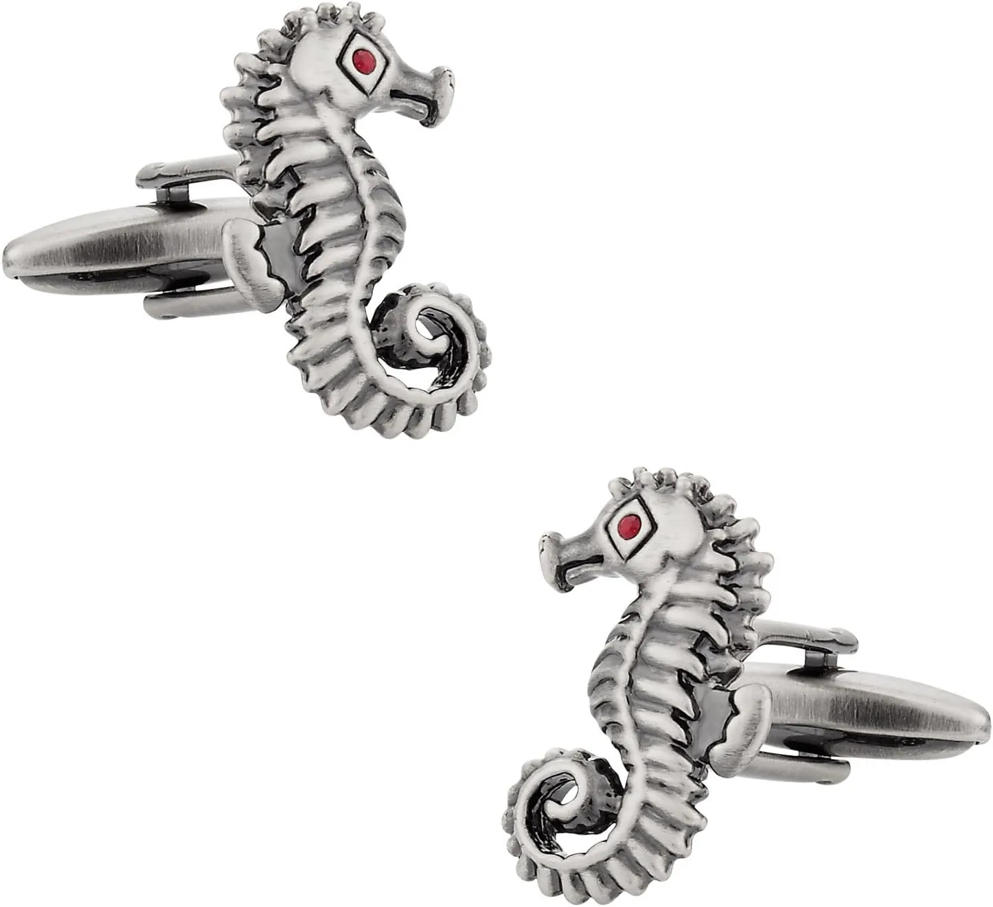 Beach Cuff Links Seahorse Cufflinks Love Ocean Animal Fish with Travel Presentation Gift Box