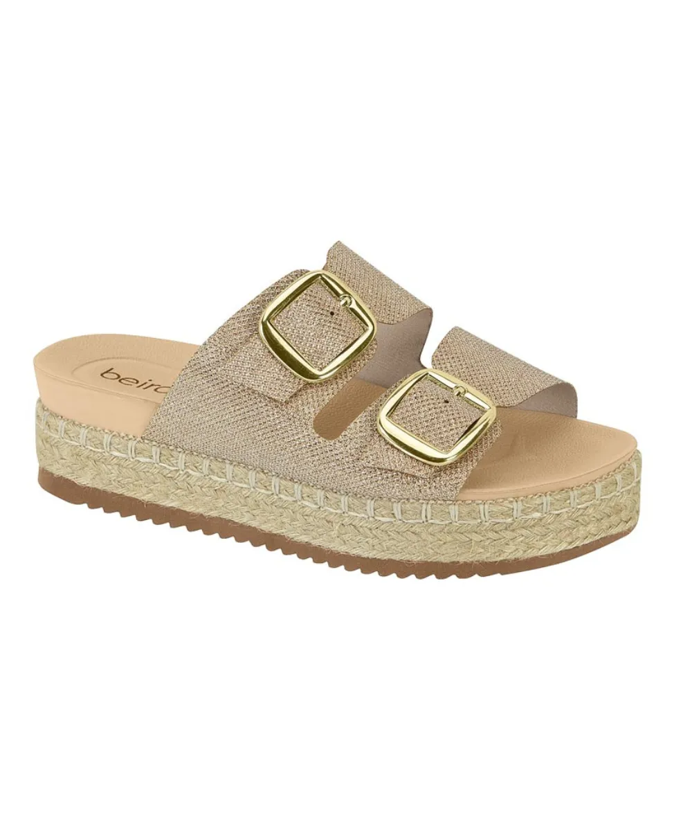 BEIRA RIO WOMEN SLIDERS WITH BUCKLE AND RUFFA DETAILING