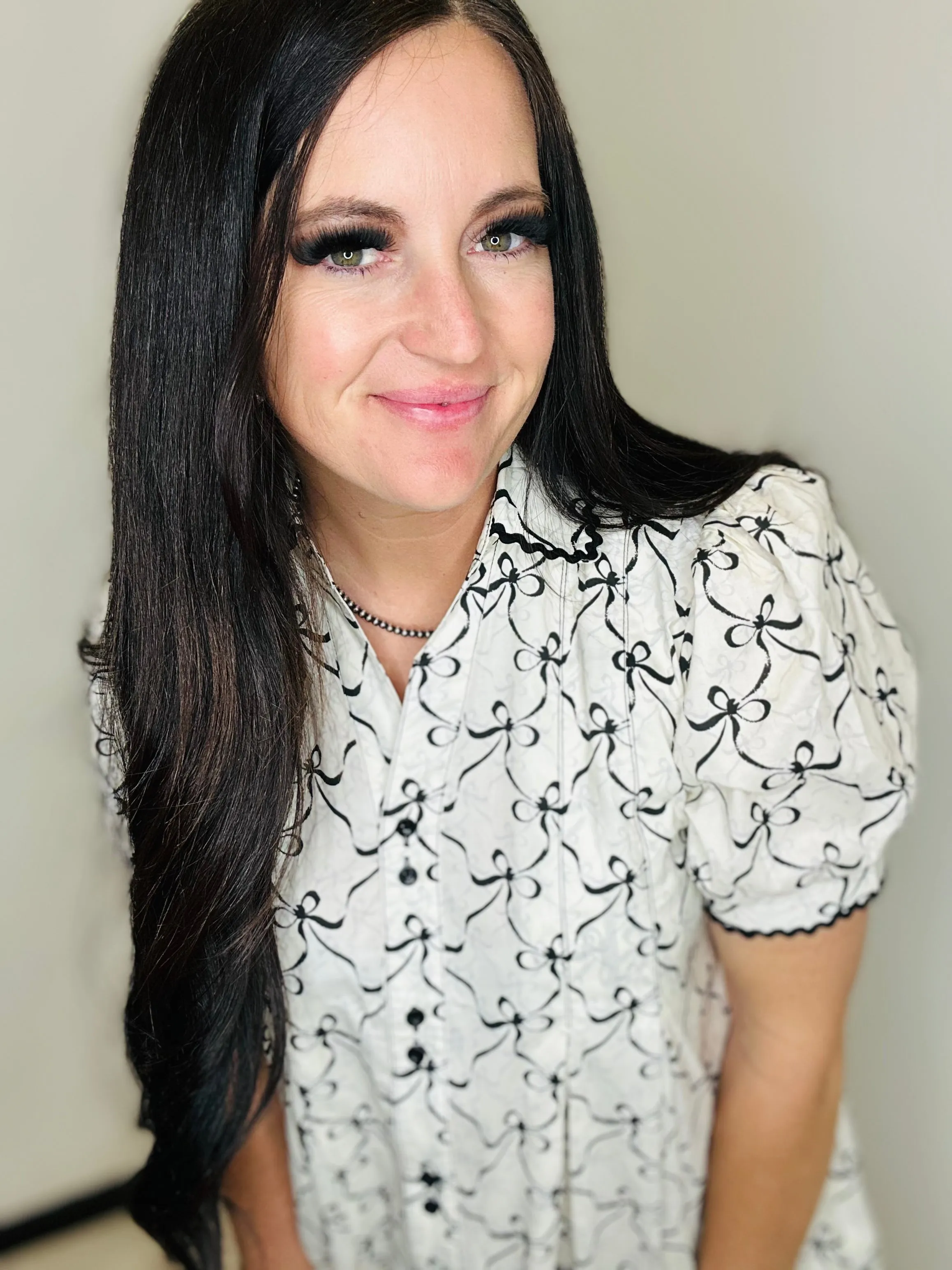 Bianca Bow Shift Dress