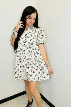 Bianca Bow Shift Dress
