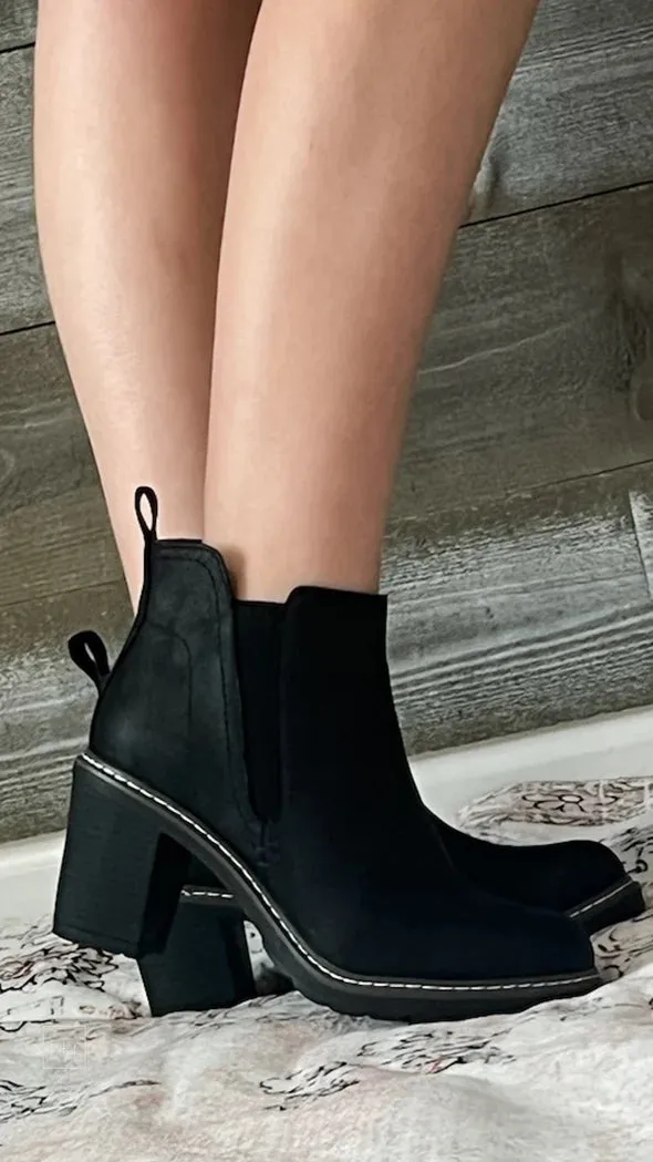 Bite Me Bootie - Black Oil PU