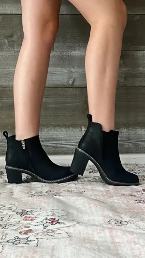 Bite Me Bootie - Black Oil PU