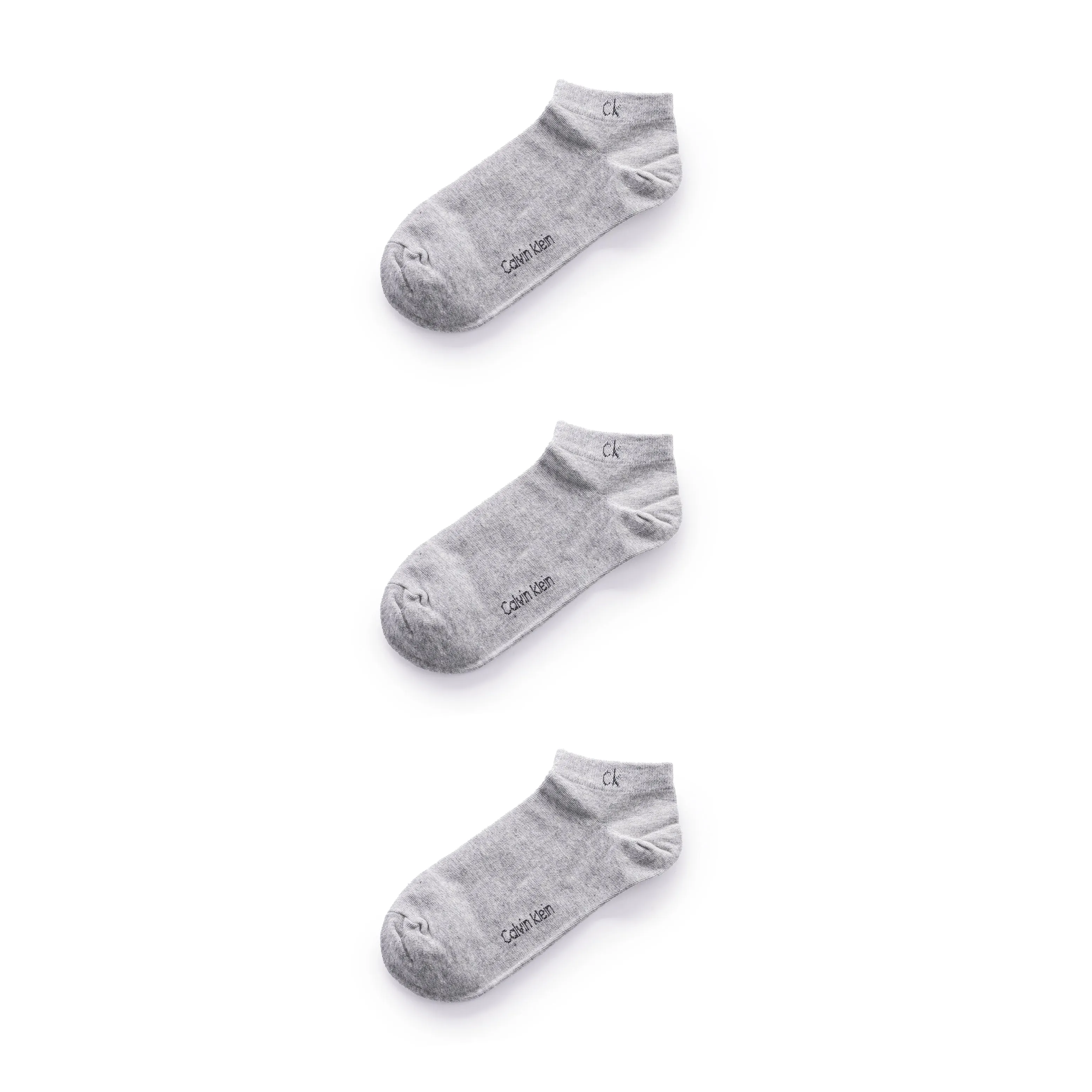 CALVIN KLEIN COTTON ANKLE 3-PACK SOCKS SU35