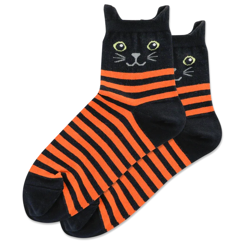 Cat Stripe Ankle Socks