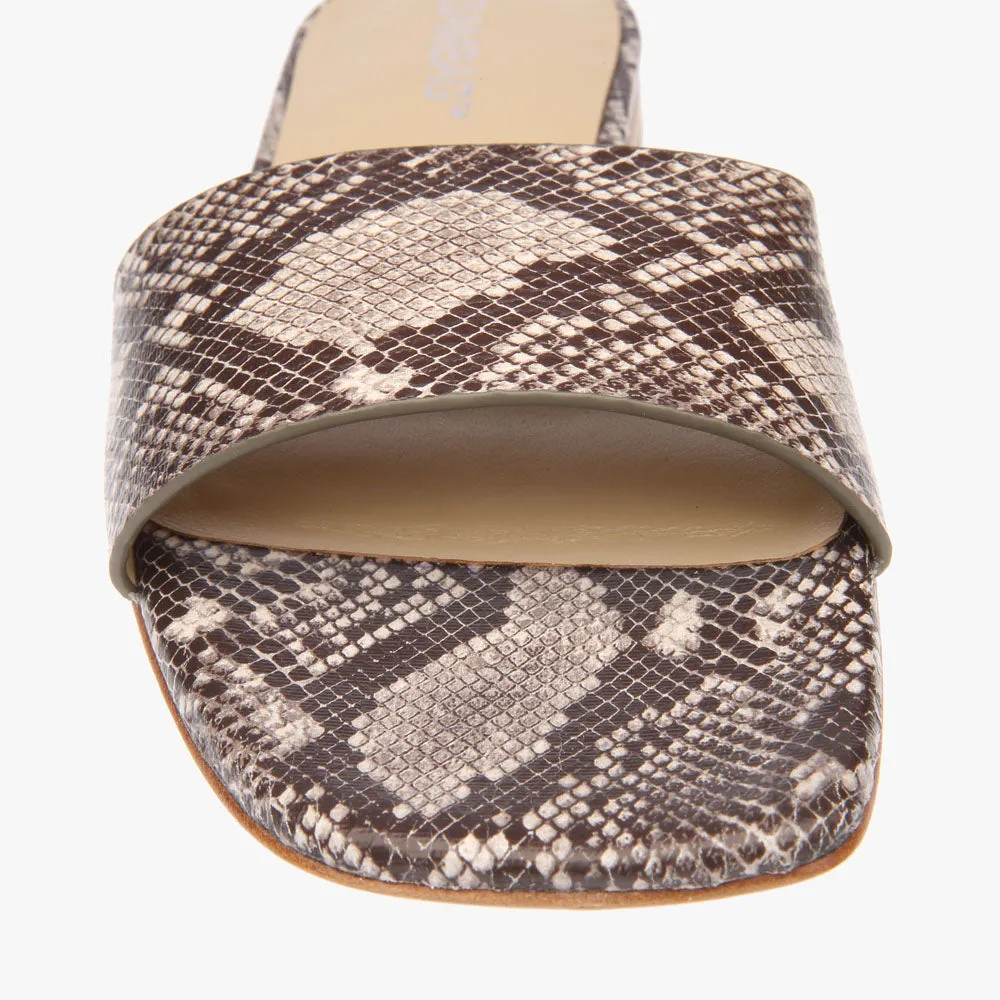 Chloe Python Leather embossed Slide
