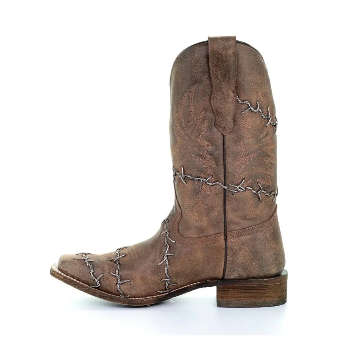 Corral Men's Brown Woven Square Toe Western Boots