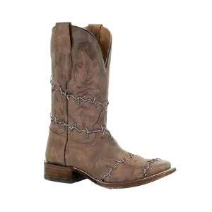 Corral Men's Brown Woven Square Toe Western Boots