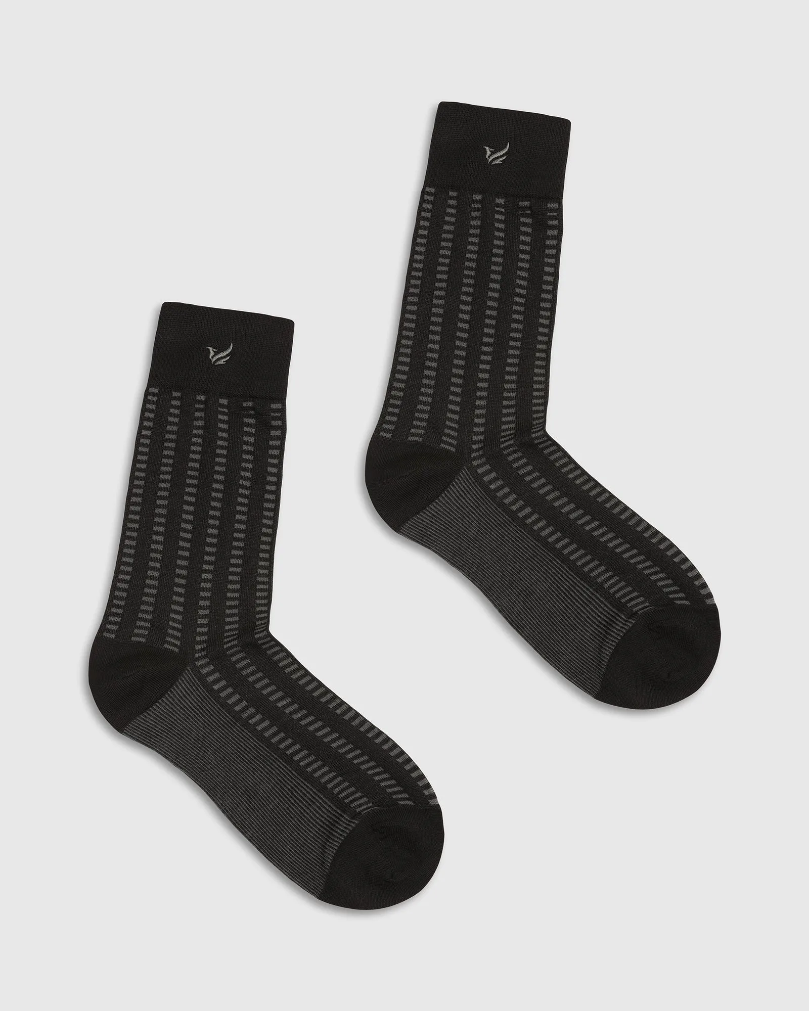 Cotton Black Printed Socks - Vinton