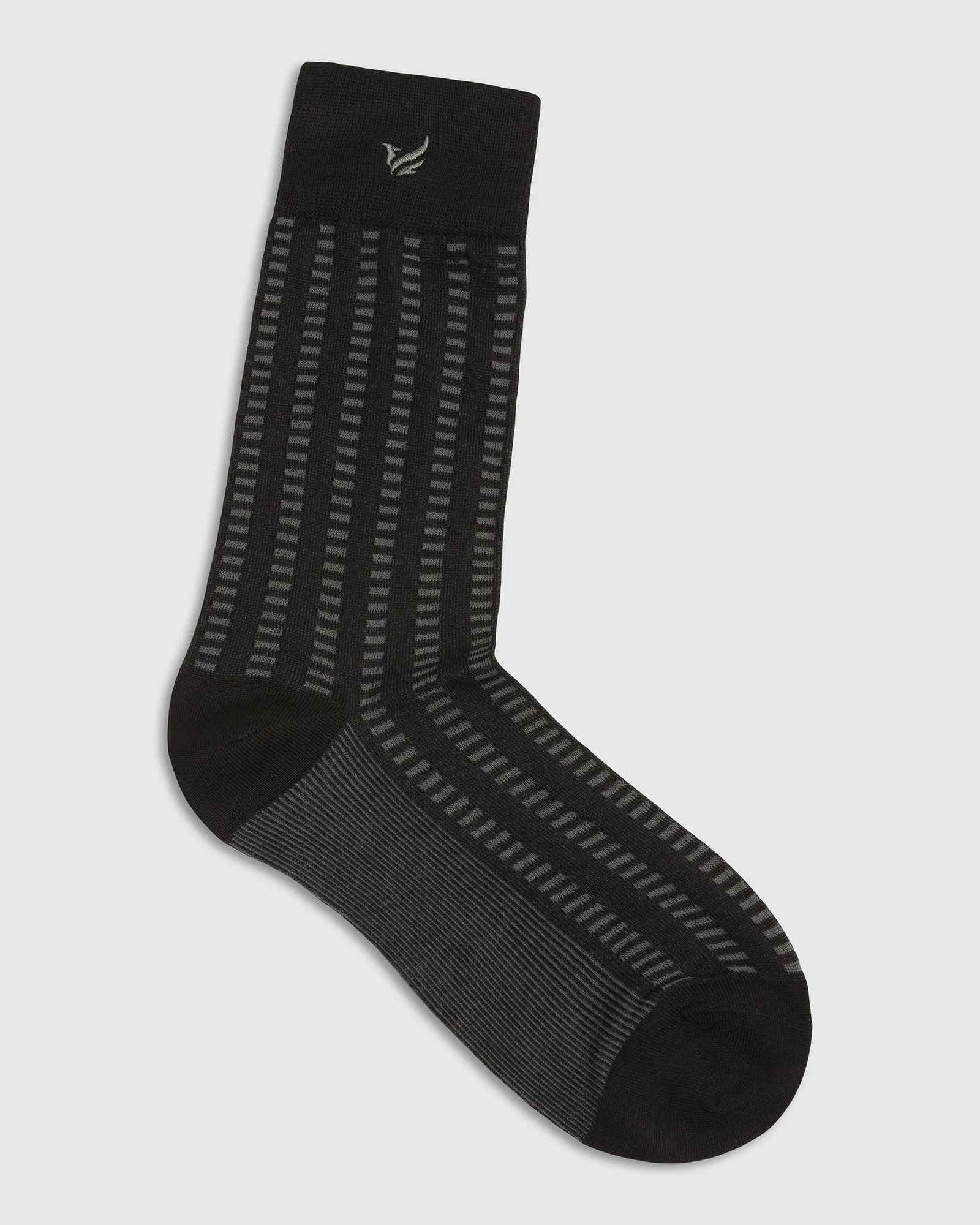 Cotton Black Printed Socks - Vinton