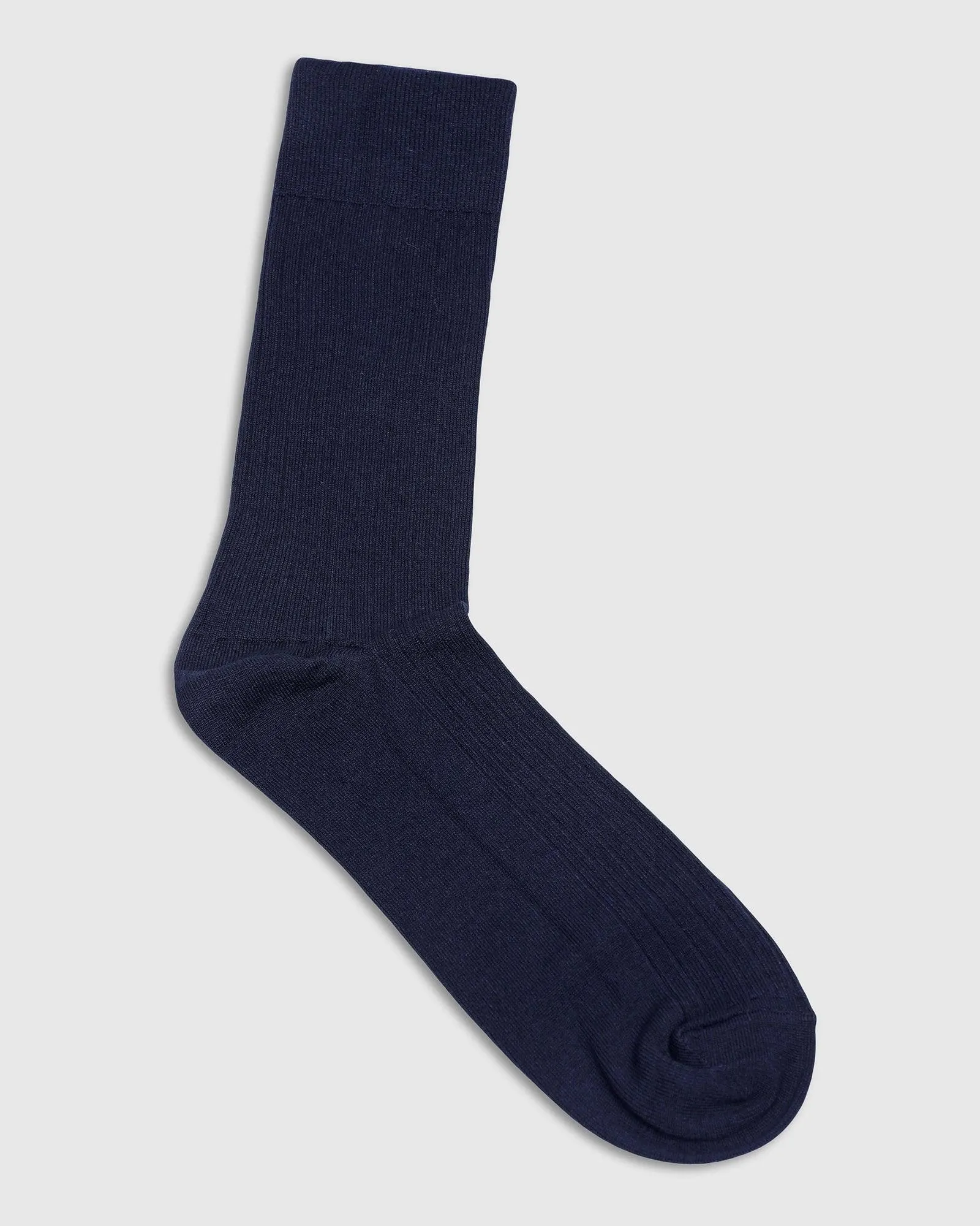Cotton Deep Navy Jacquard Socks - Thai