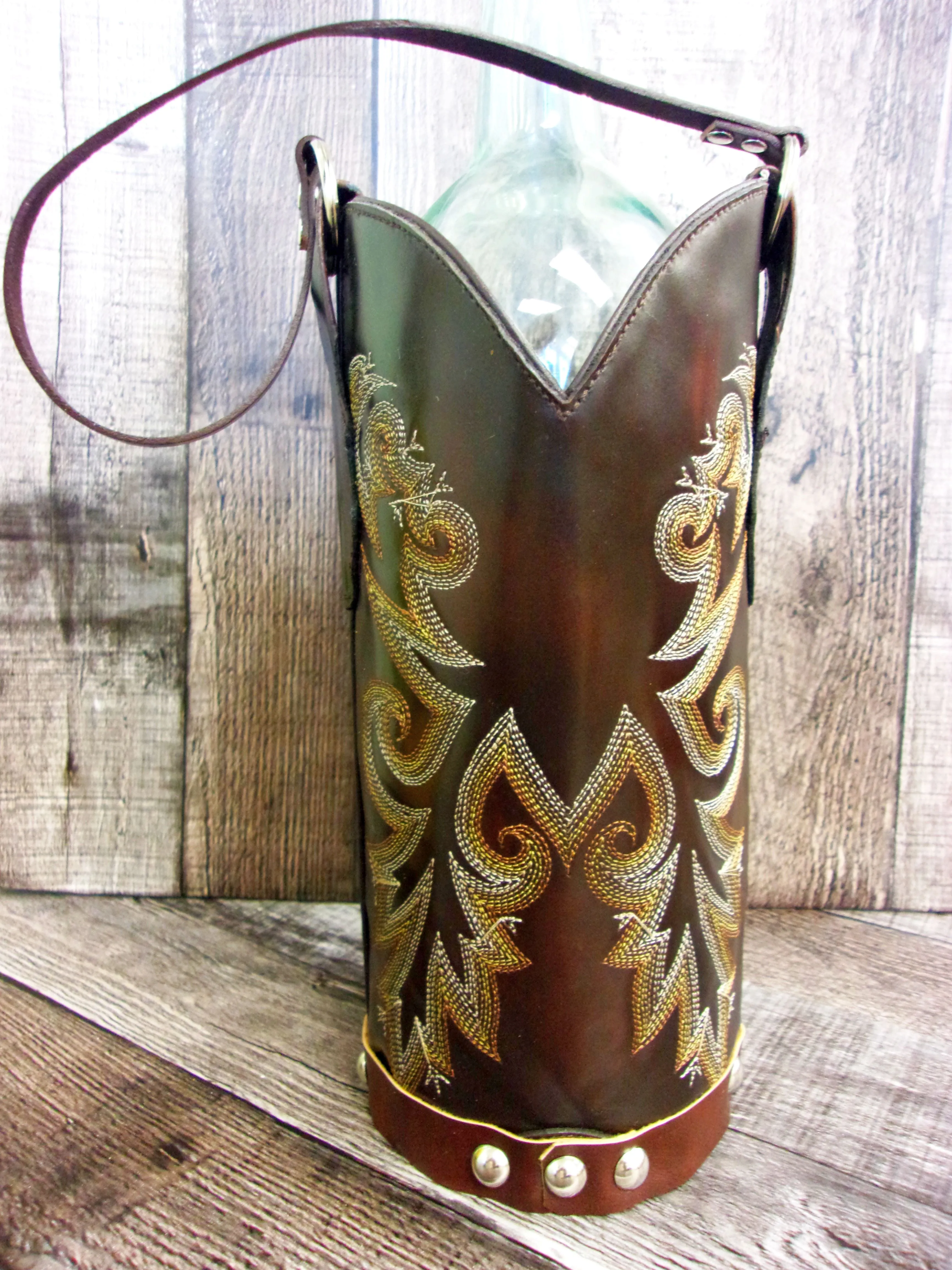 Cowboy Boot Wine Tote wt839