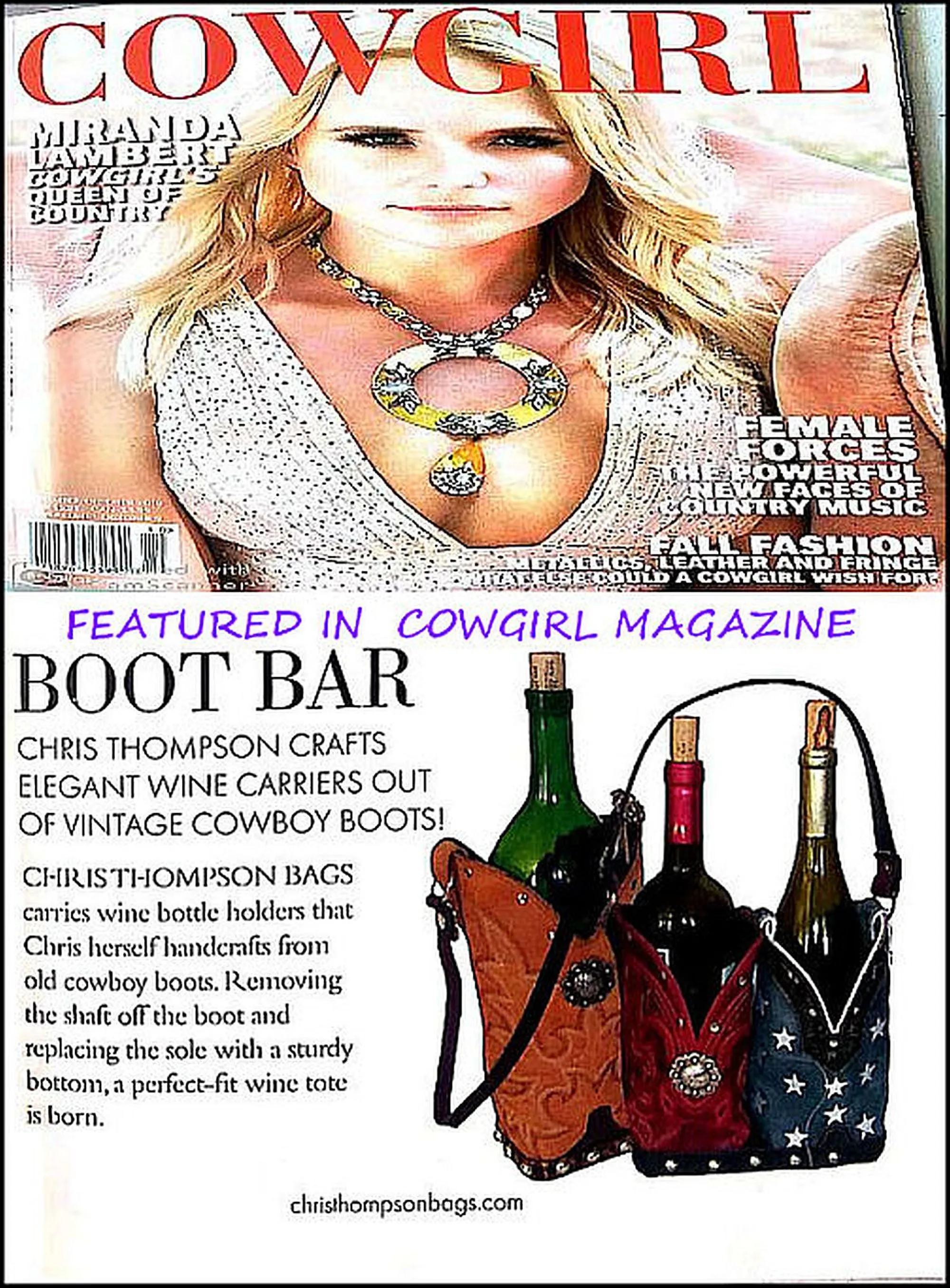 Cowboy Boot Wine Tote wt839