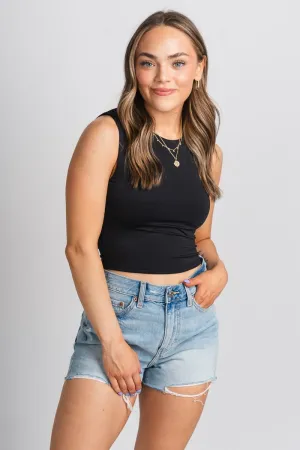 Crop tank top black
