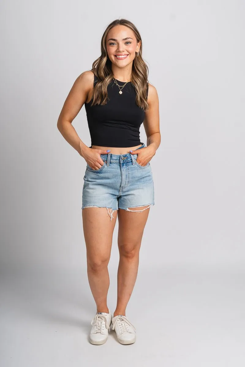 Crop tank top black