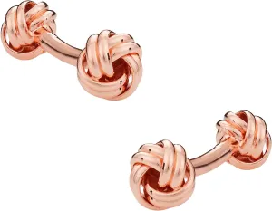 Cuff-Daddy Double Knot Rose-Gold Tone Cufflinks with Presentation Box