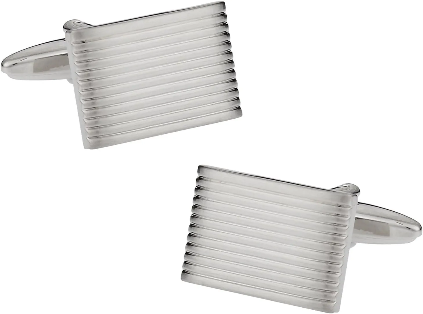 Cuff-Daddy Lined Silvertone Cufflinks with Presentation Box