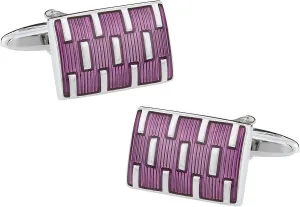 Cuff-Daddy Purple Cufflinks for Men with Galvanized Theme with Presentation Gift Box