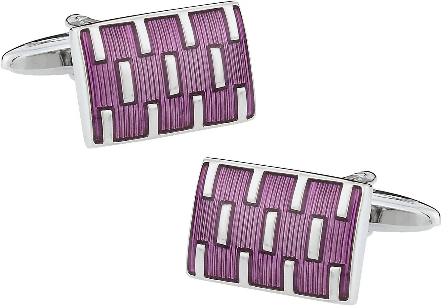 Cuff-Daddy Purple Cufflinks for Men with Galvanized Theme with Presentation Gift Box