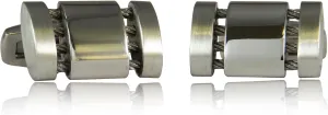 Cuff-Daddy Stainless Steel Cufflinks with Cables with Presentation Box