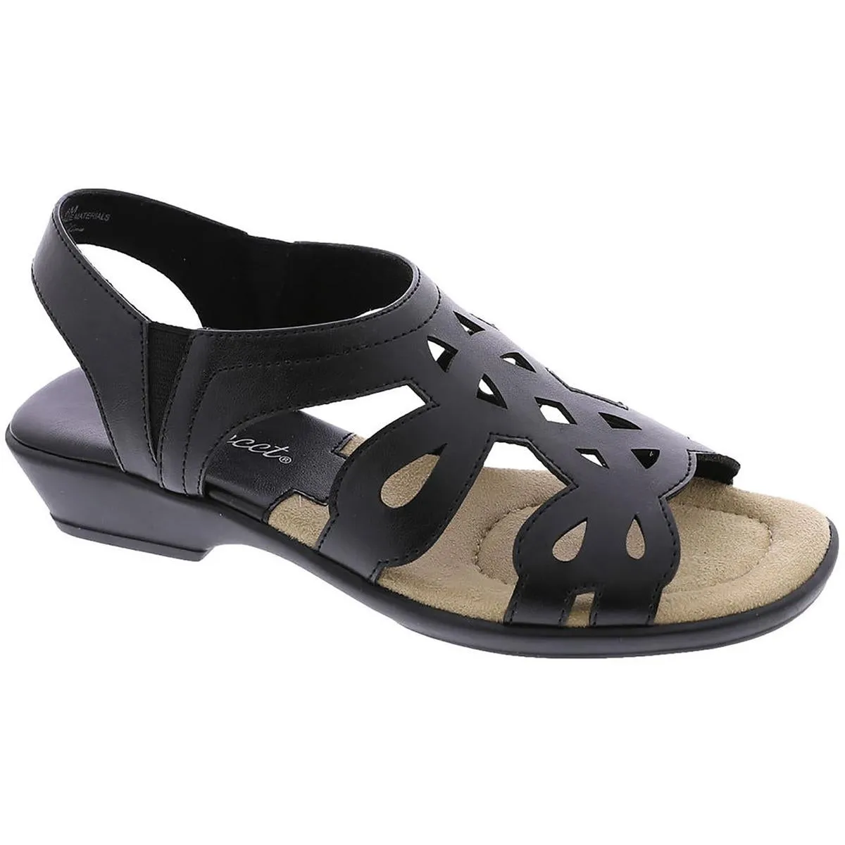 Easy Street Womens Holland Faux Leather Strappy Slingback Sandals