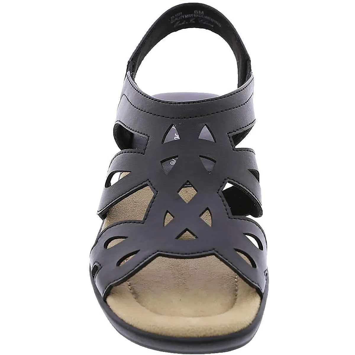 Easy Street Womens Holland Faux Leather Strappy Slingback Sandals