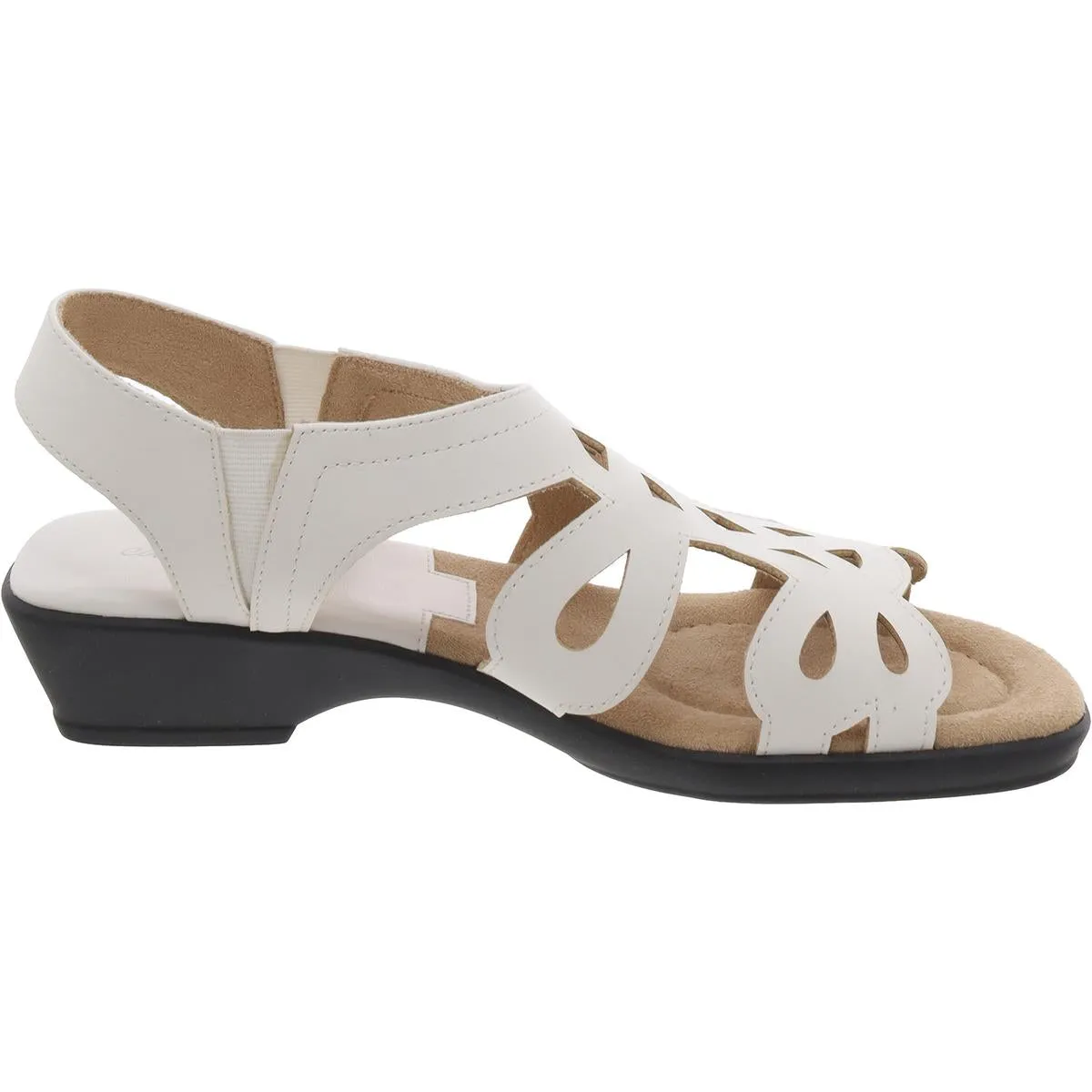 Easy Street Womens Holland Faux Leather Strappy Slingback Sandals