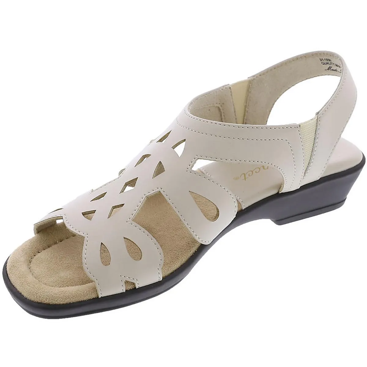 Easy Street Womens Holland Faux Leather Strappy Slingback Sandals