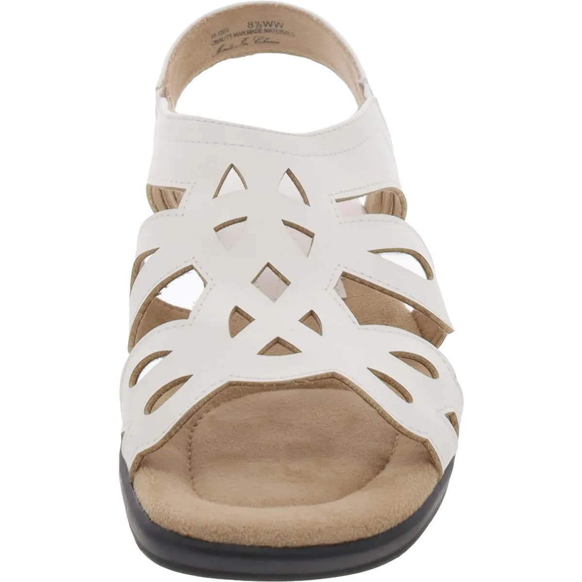 Easy Street Womens Holland Faux Leather Strappy Slingback Sandals