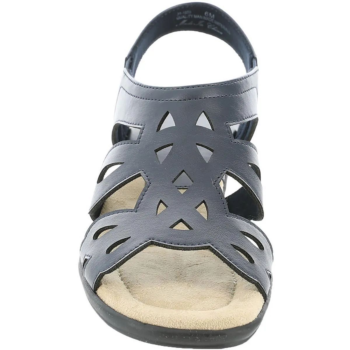 Easy Street Womens Holland Faux Leather Strappy Slingback Sandals