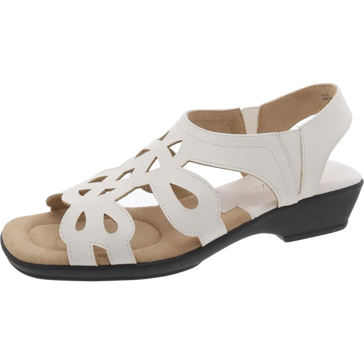 Easy Street Womens Holland Faux Leather Strappy Slingback Sandals