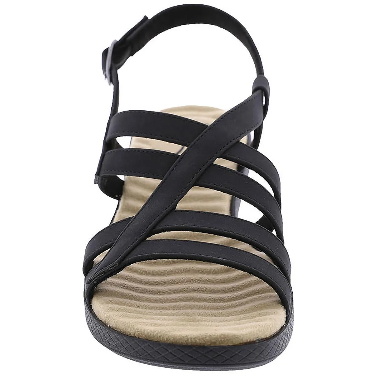 Easy Street Womens Lobo Slip On Open Toe Slingback Sandals