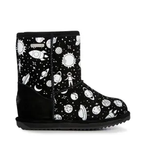 EMU Australia - Waterproof Kids Glow in the Dark Brumby Booties, Outer Space Black