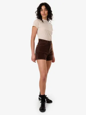 Erica Cord Short - Dark Coffee Erica Cord Short - Dark Coffee