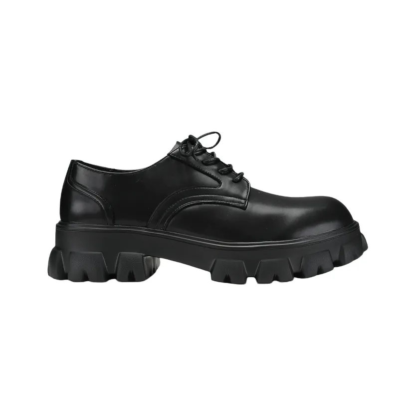 Fashion Casual Men's Shoes Of Thick Heel / Leather Derby Of Flatform Heighten