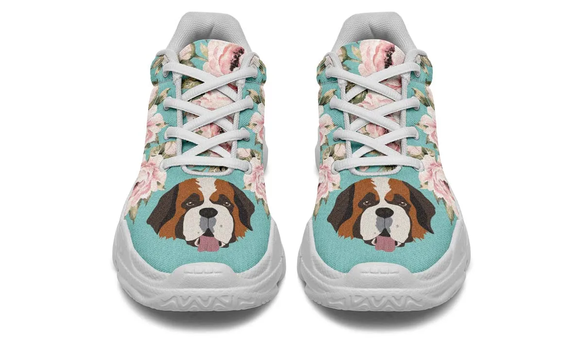 Floral Saint Bernard Chunky Sneakers