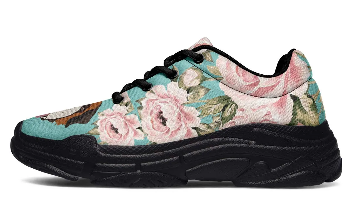 Floral Saint Bernard Chunky Sneakers