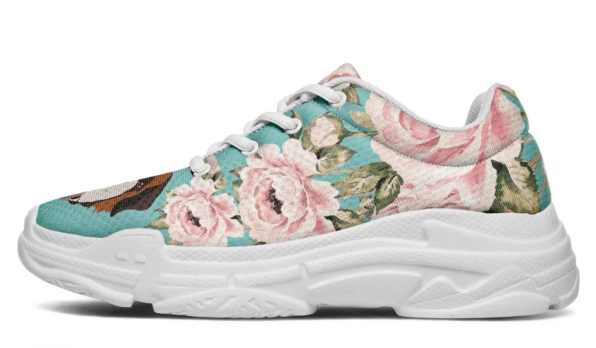 Floral Saint Bernard Chunky Sneakers