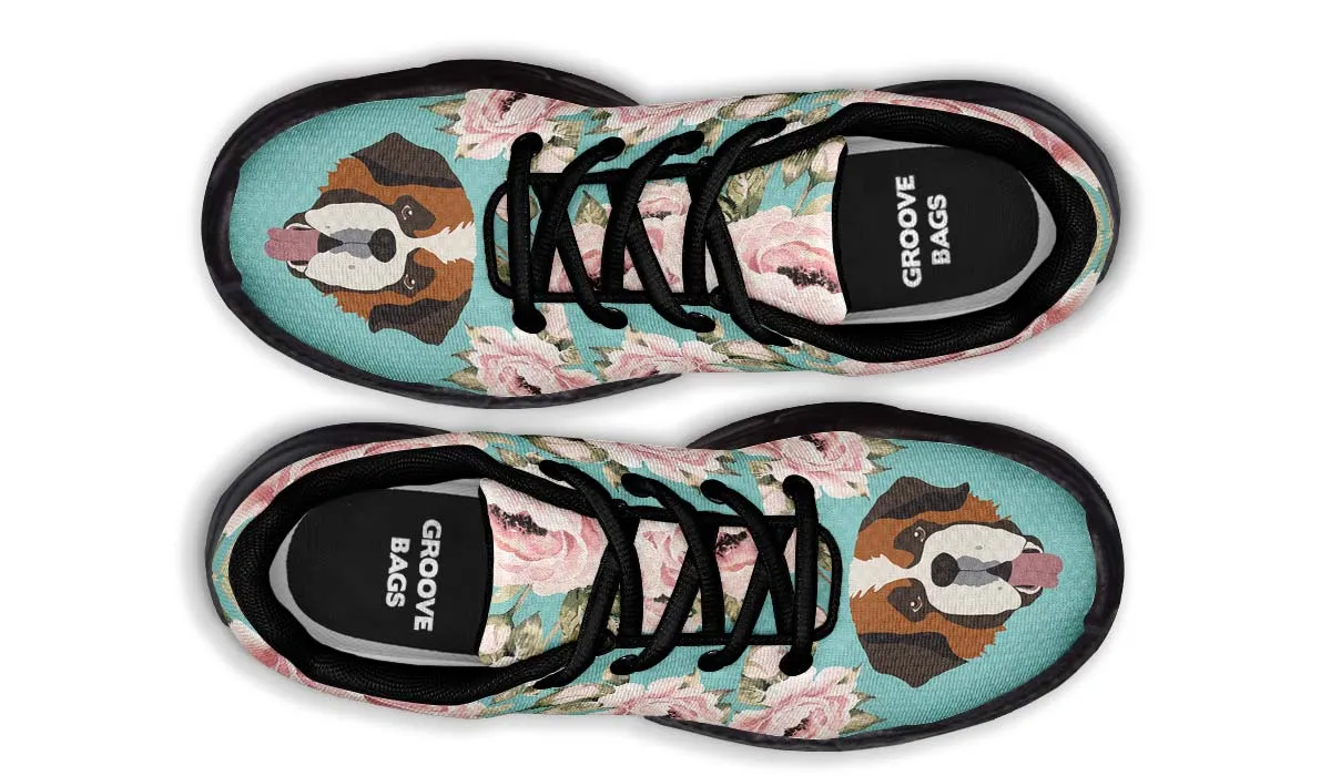 Floral Saint Bernard Chunky Sneakers