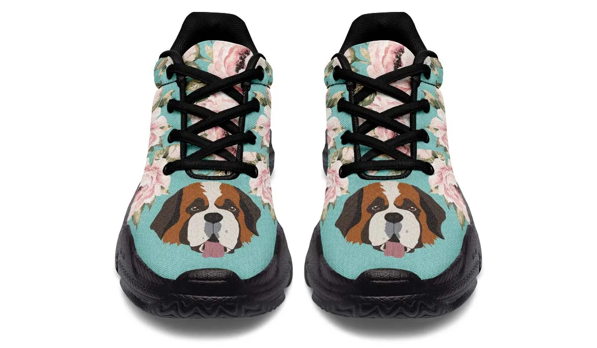 Floral Saint Bernard Chunky Sneakers